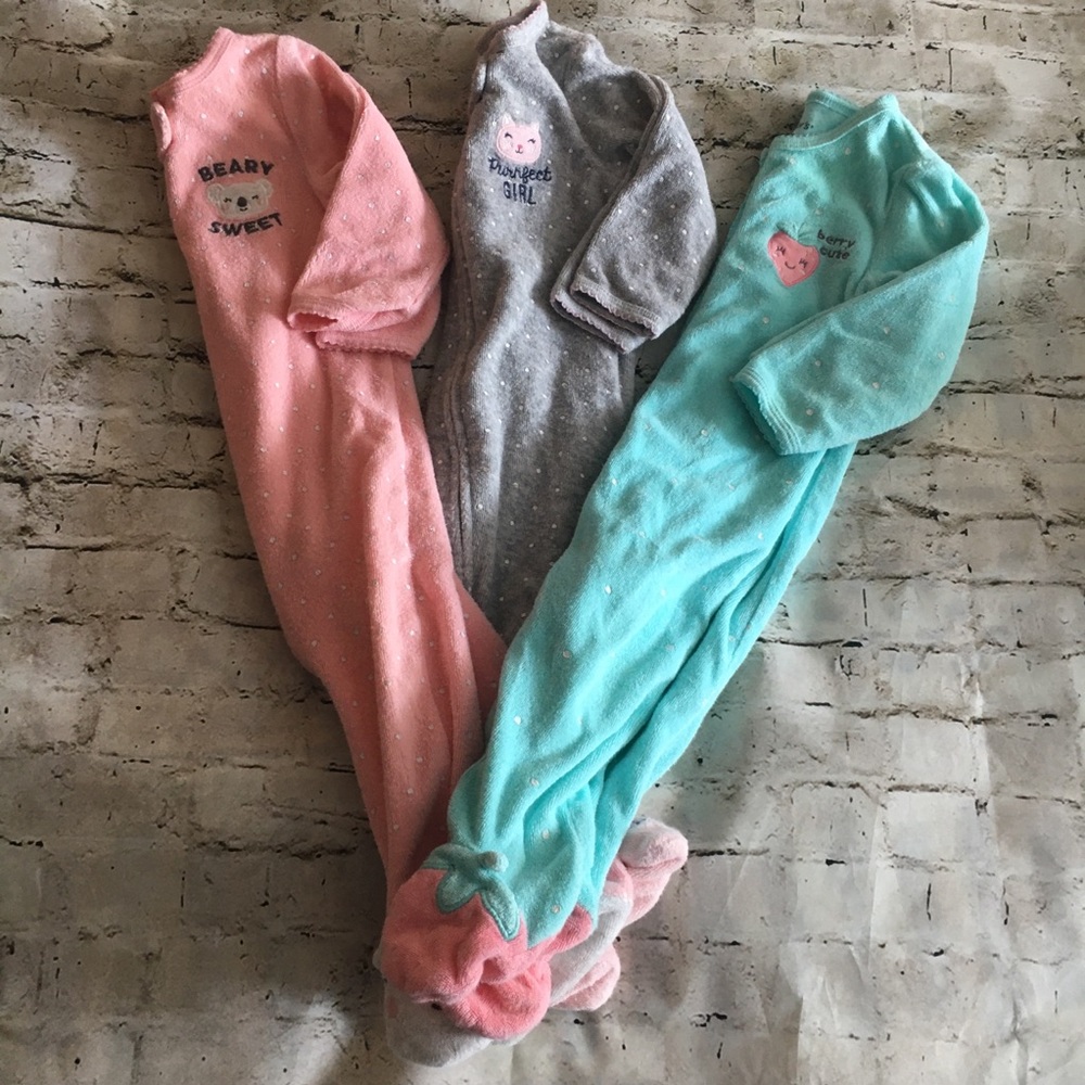 Bundle of 6 month girl pajamas